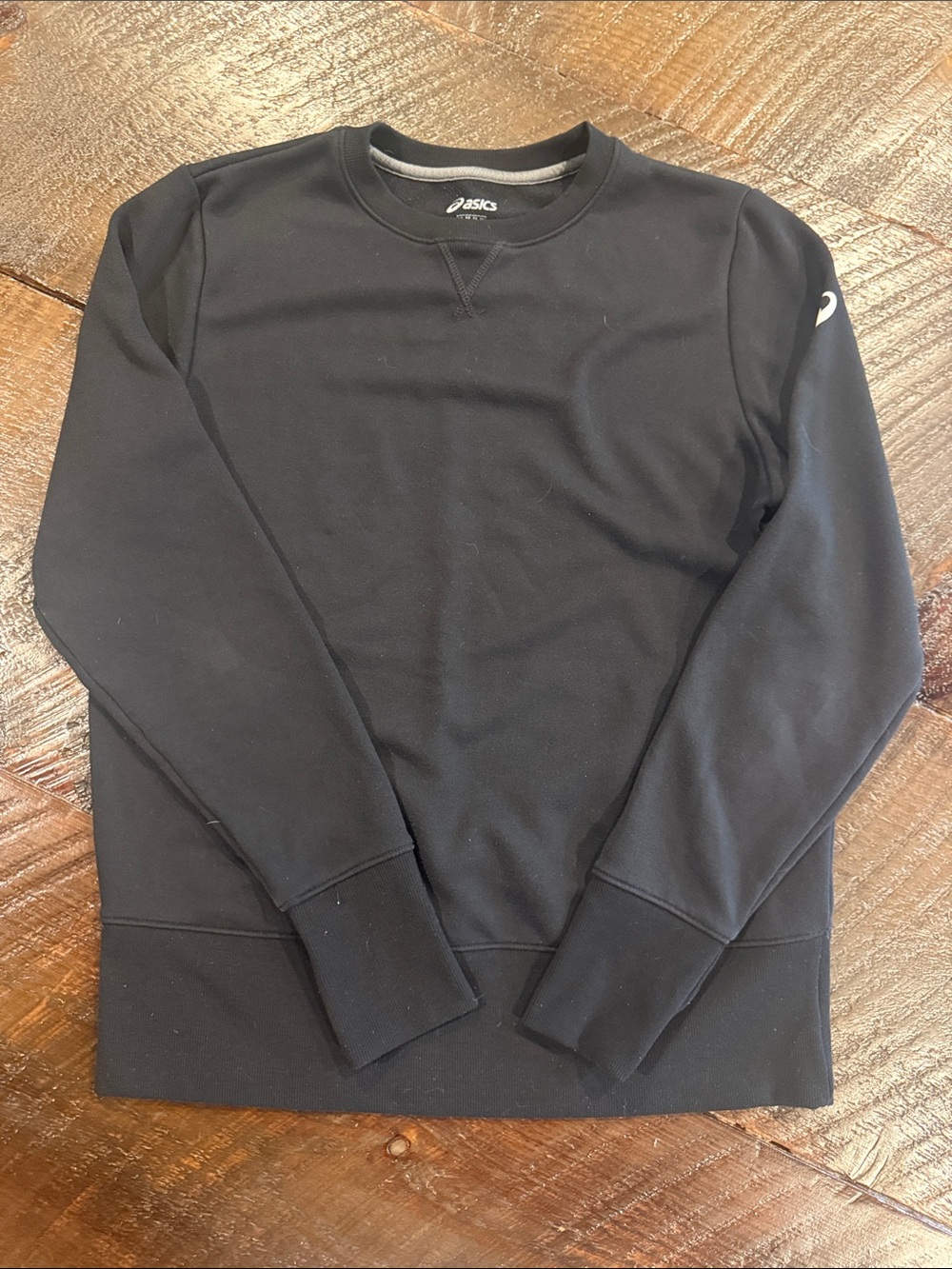 Asics Black Crewneck Pullover Sweatshirt